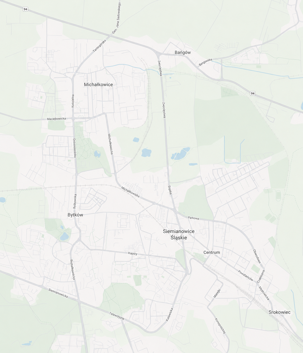 Mapa Siemianowic Śląskich